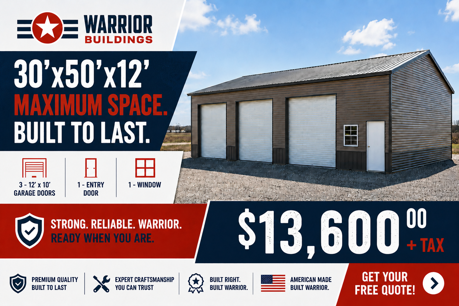 Warrior Buildings Facebook ad