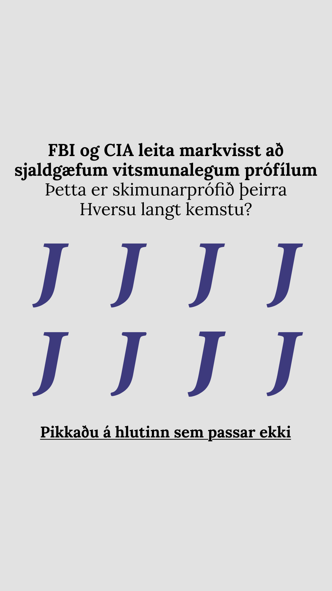 Free International IQ Test Facebook ad