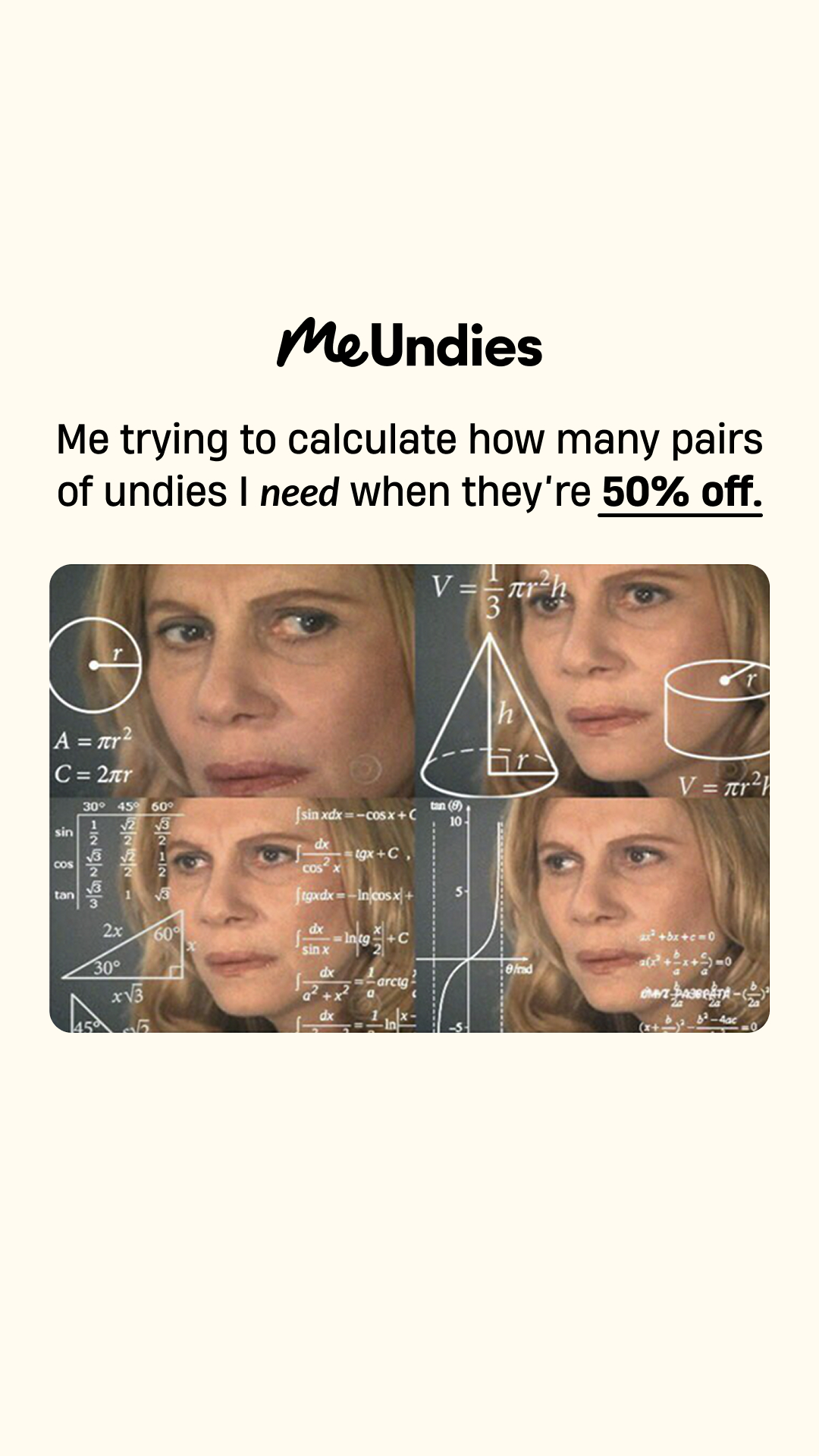 MeUndies Facebook ad