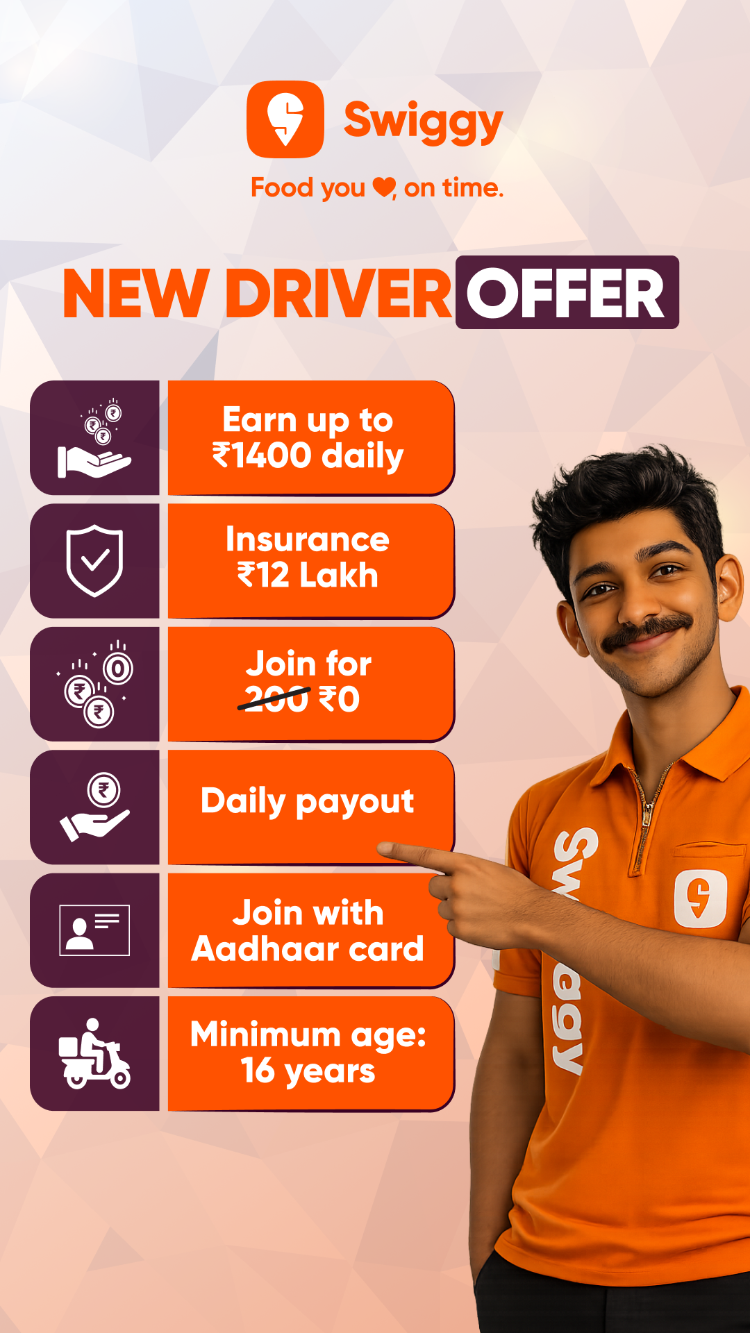 Swiggy Delivery Partners Facebook ad