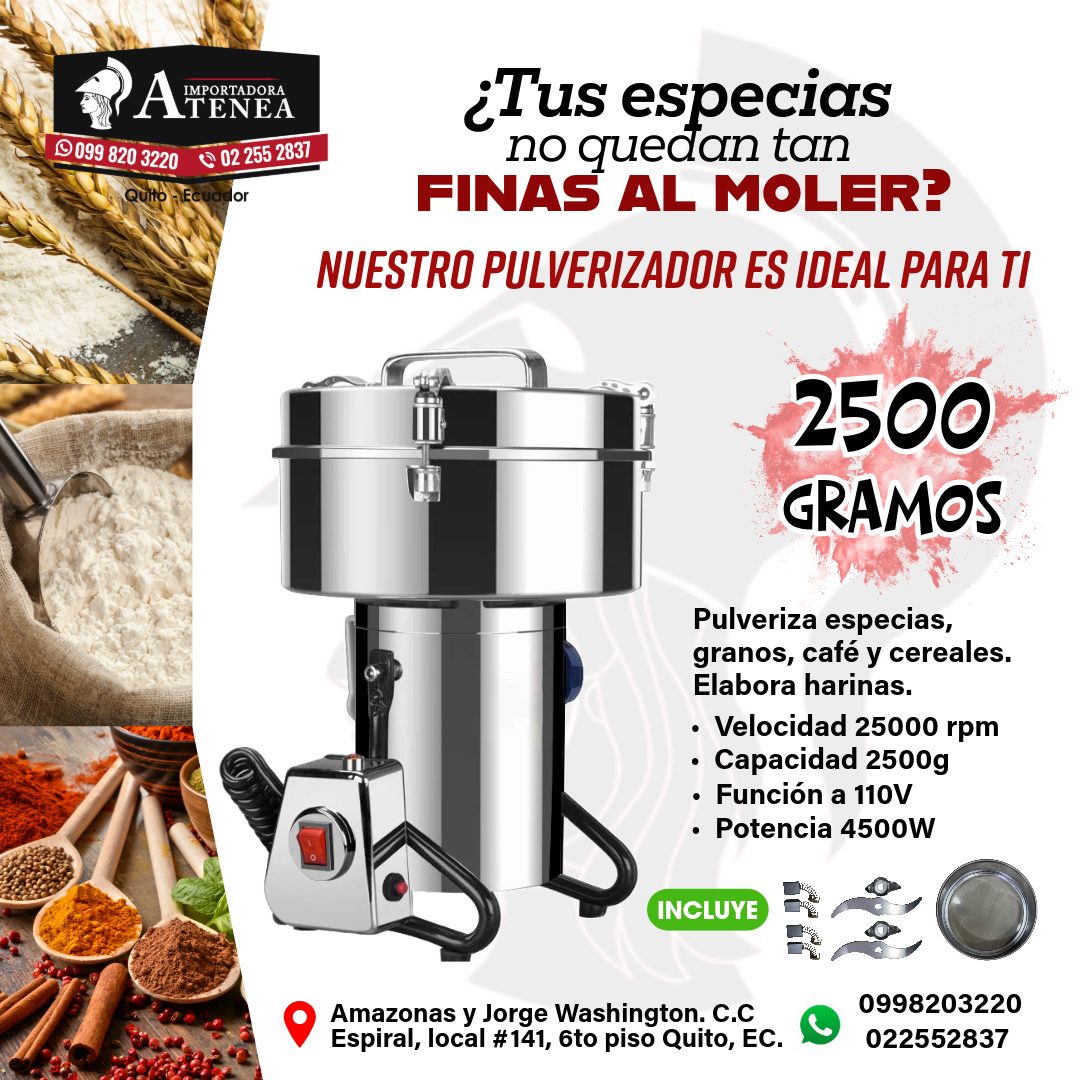 Importadora Atenea Facebook ad: Pulverizadores para granos, café y especias