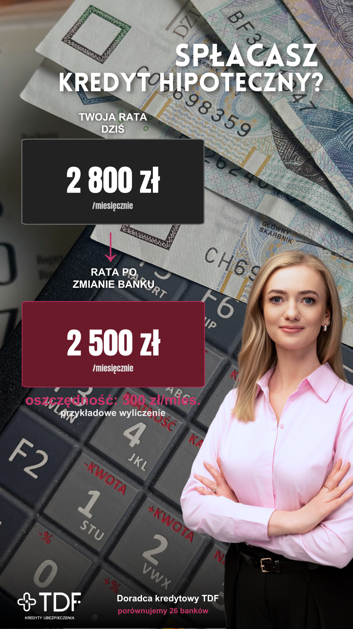 TDF Kredyty Ubezpieczenia Facebook ad: Doradca TDF porówna 26 banków