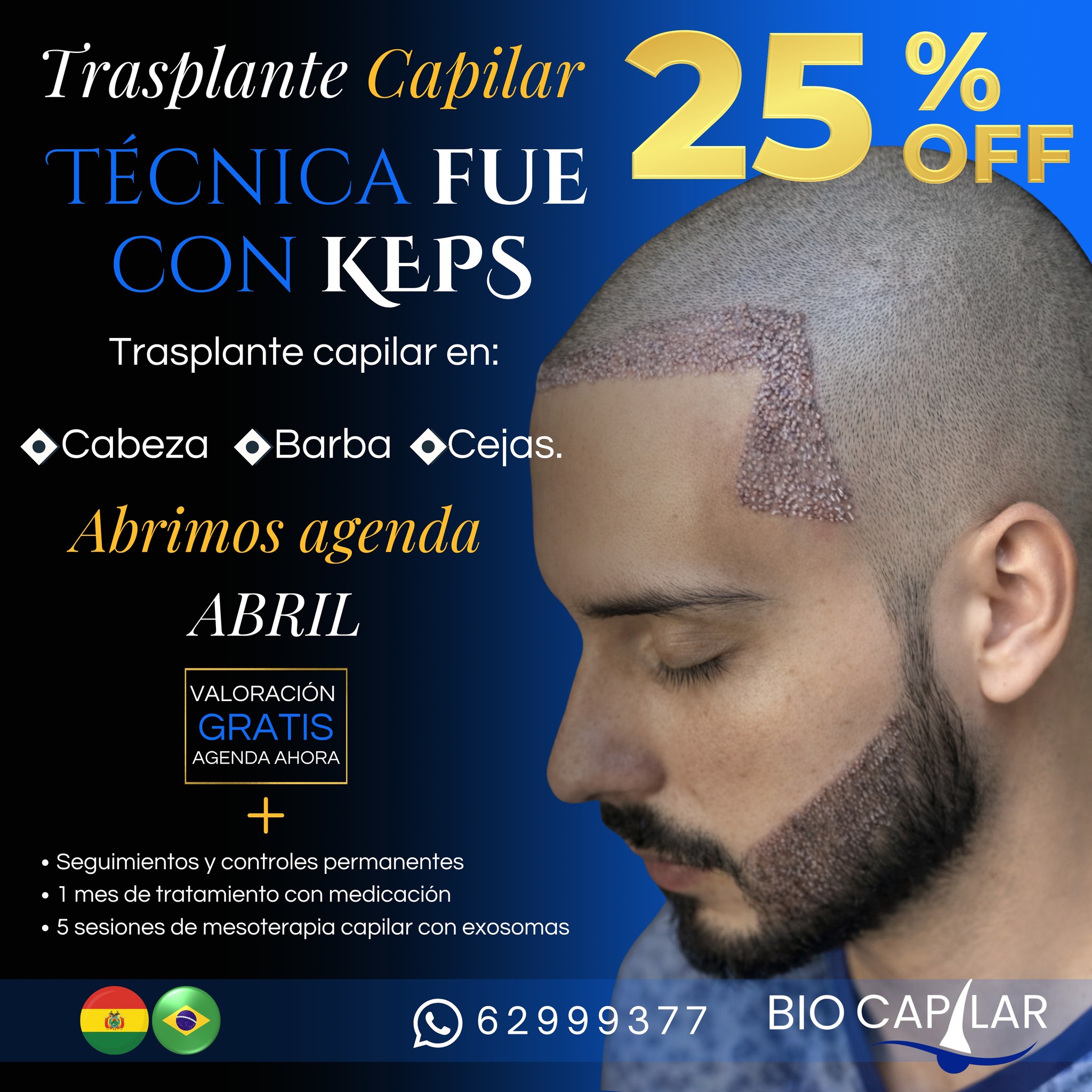 Bio Capilar Facebook ad: ABRIMOS AGENDA ABRIL