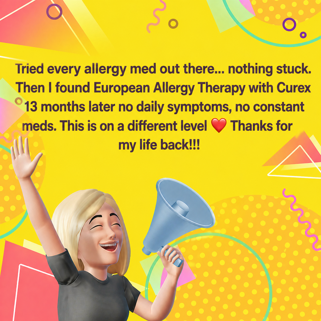 Curex Allergy Facebook ad