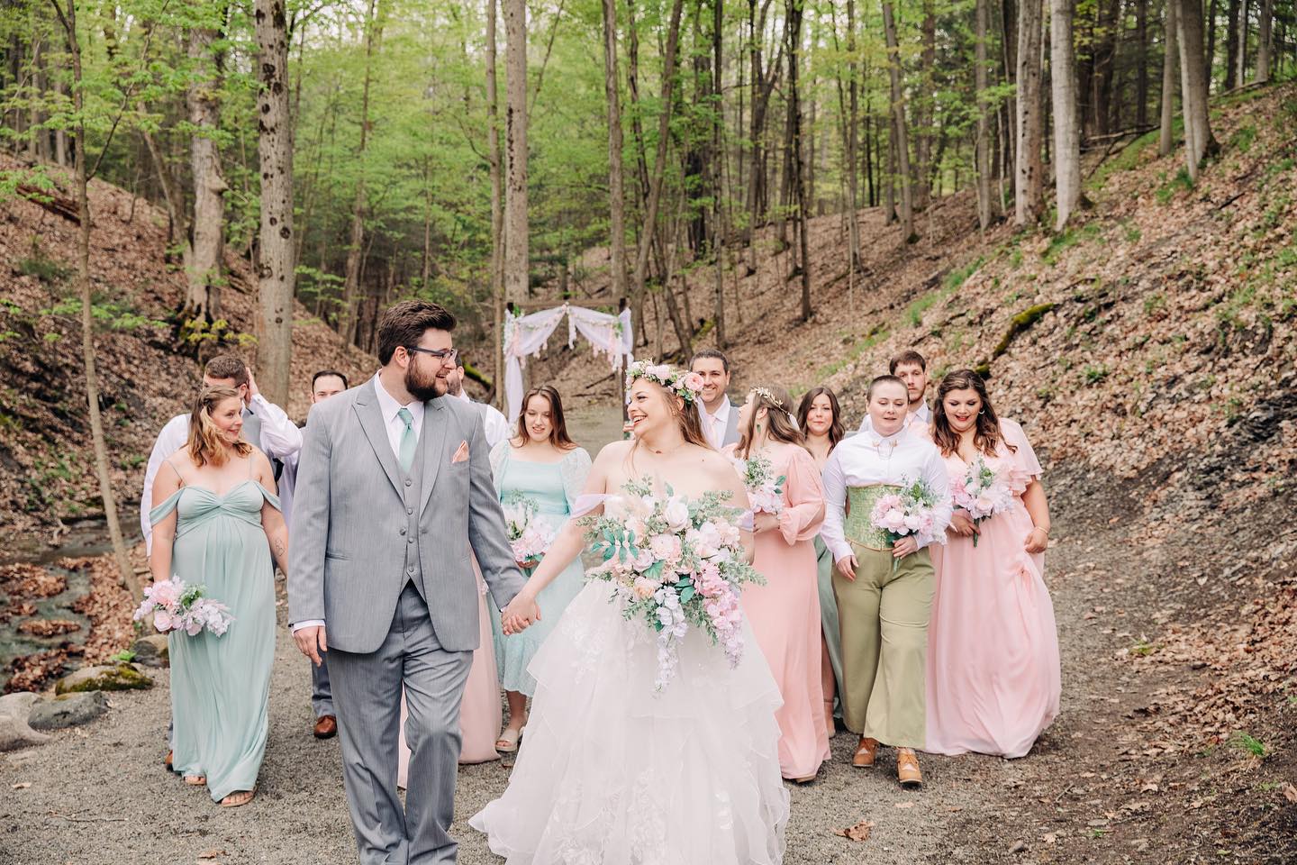 New Park Event Venue & Suites Facebook ad: Weekend Wedding with Forest Ceremony Site and 7…