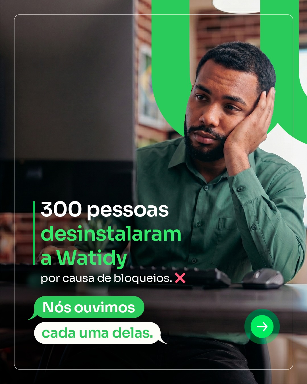 WaTidy CRM Facebook ad: Número bloqueado, atendimento parado e cliente sem resposta…