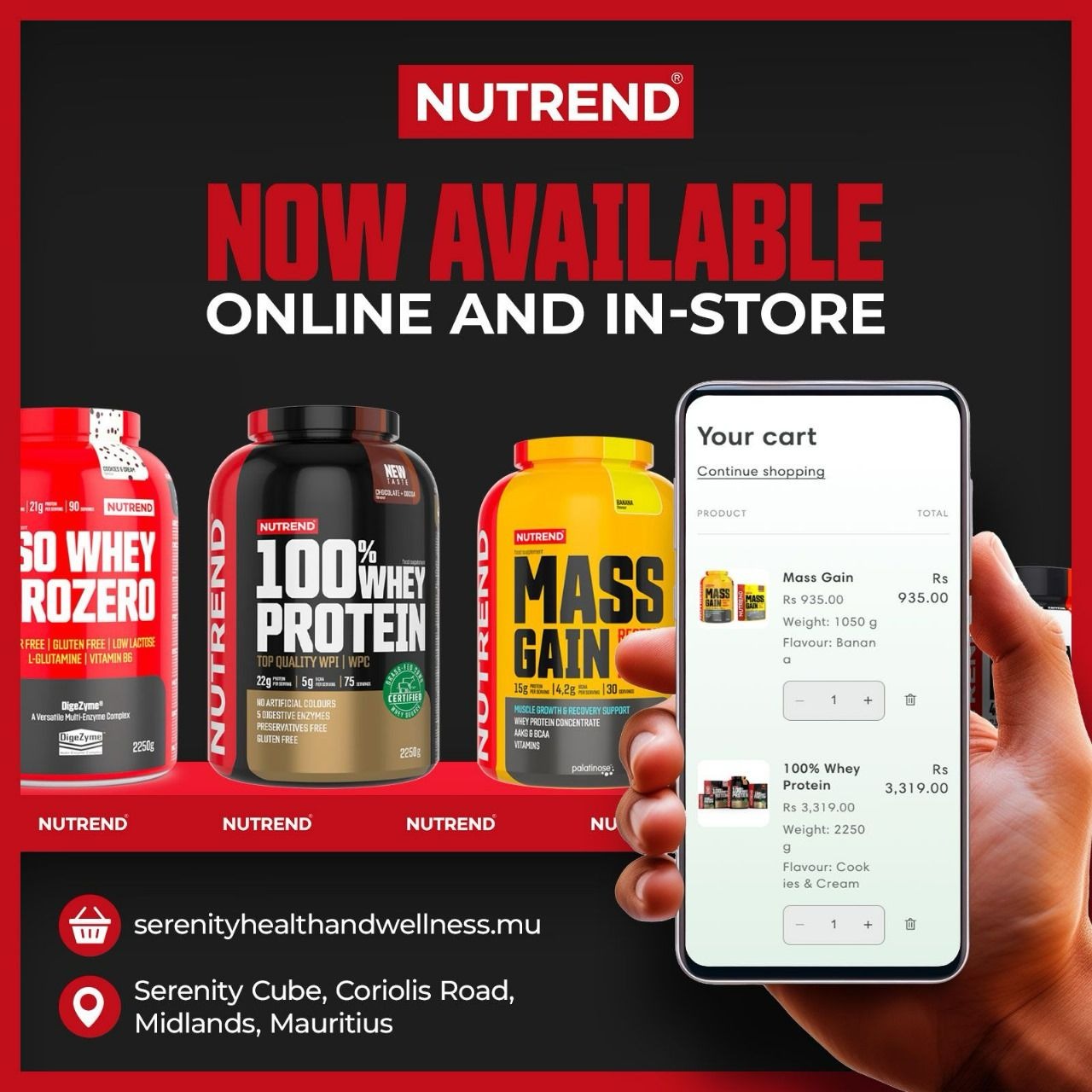 Nutrend Mauritius Facebook ad