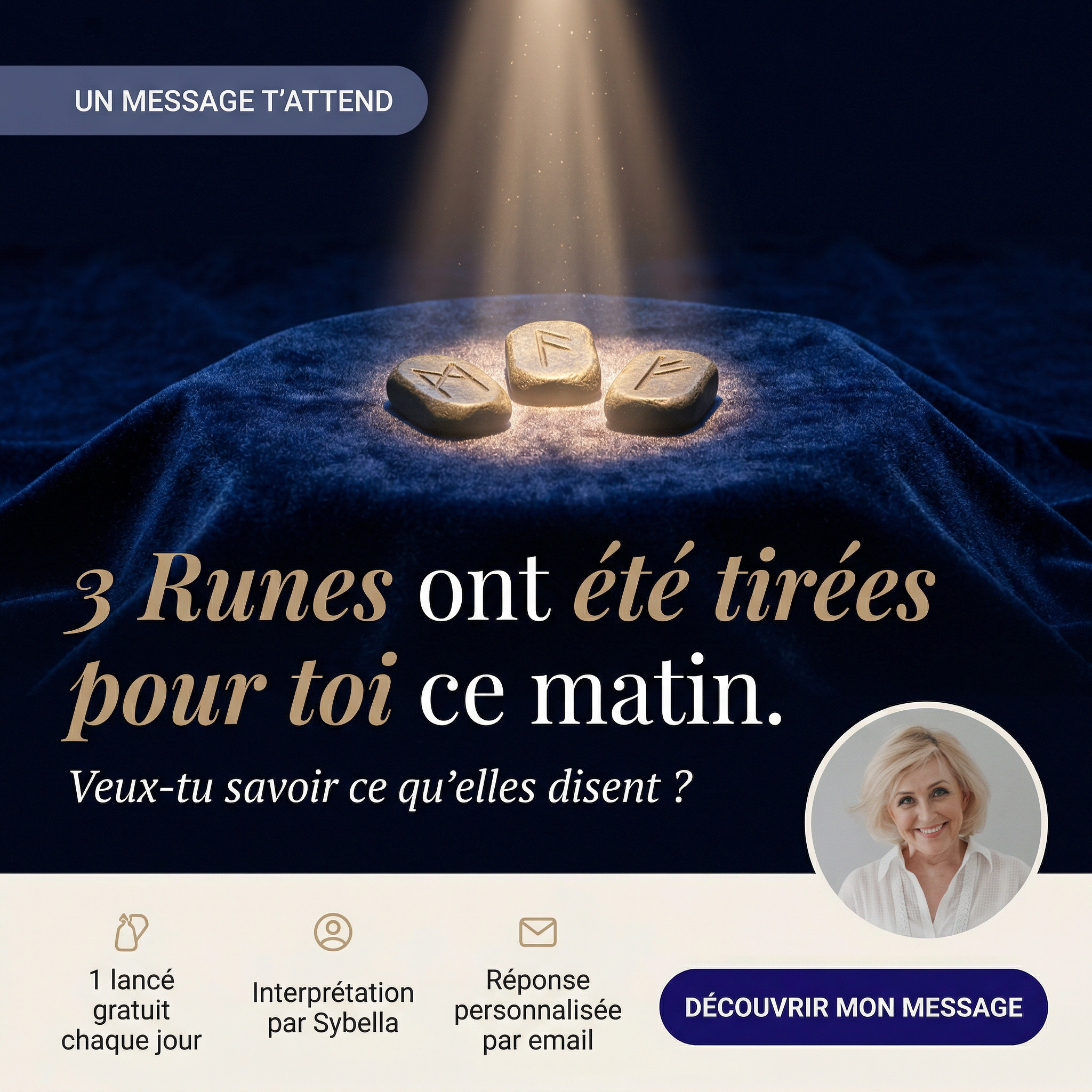 Esotelite Facebook ad: LANCEZ LES RUNES