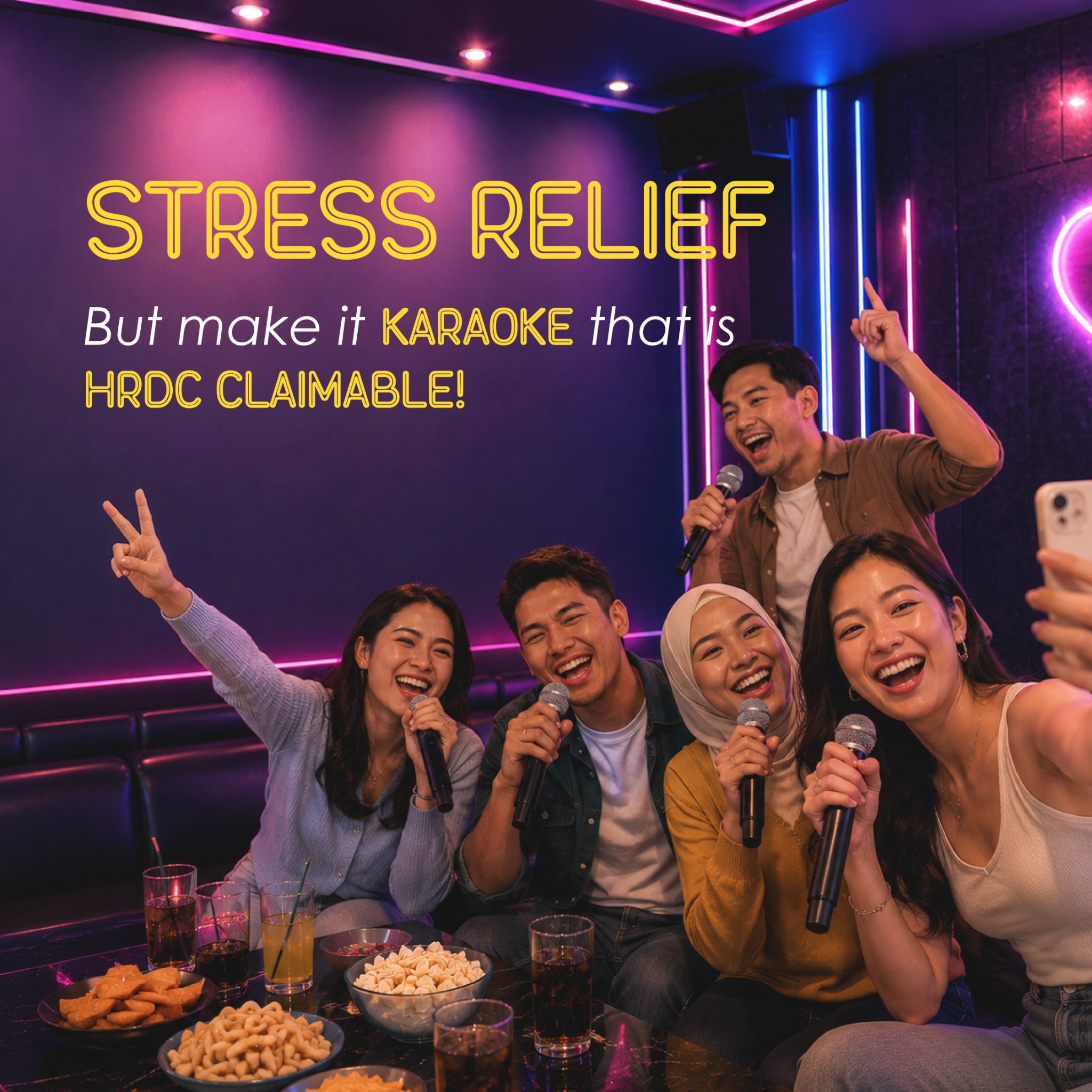 Wellness Insider Facebook ad: Company karaoke at zero cost