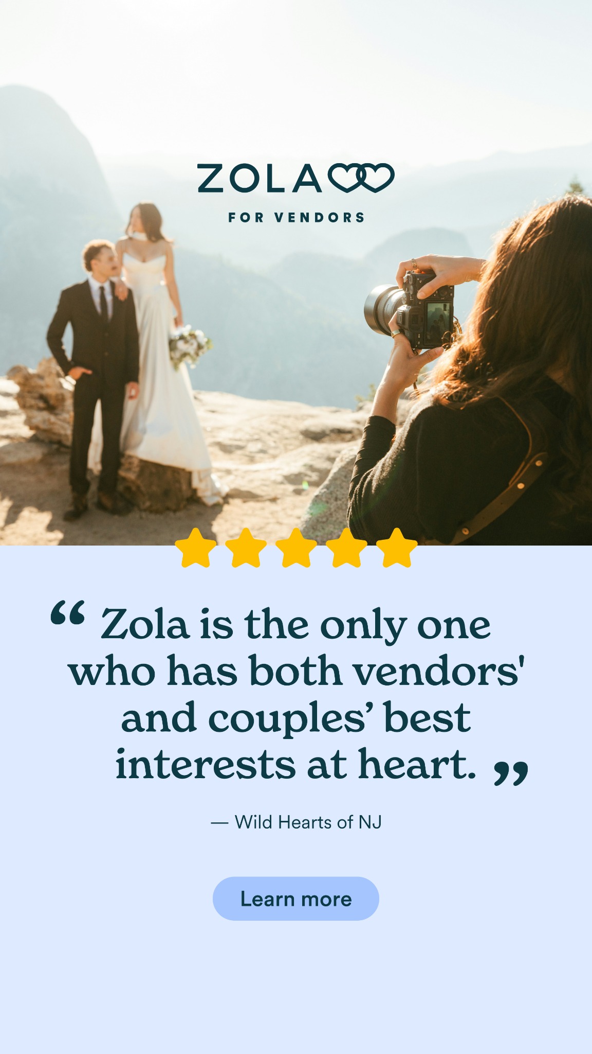 Zola for Vendors Facebook ad from Jun 9, 2026
