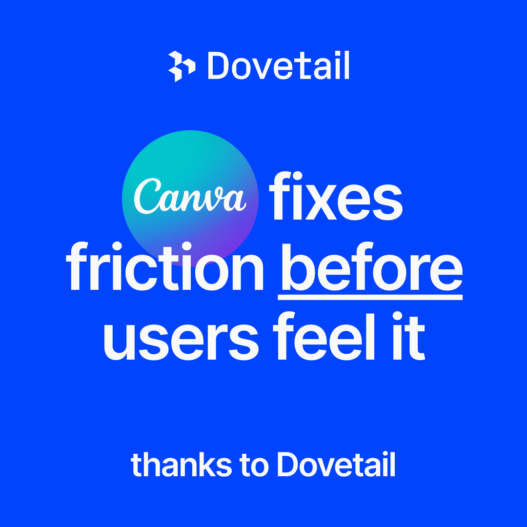 Dovetail Facebook ad: Fix friction before users feel it