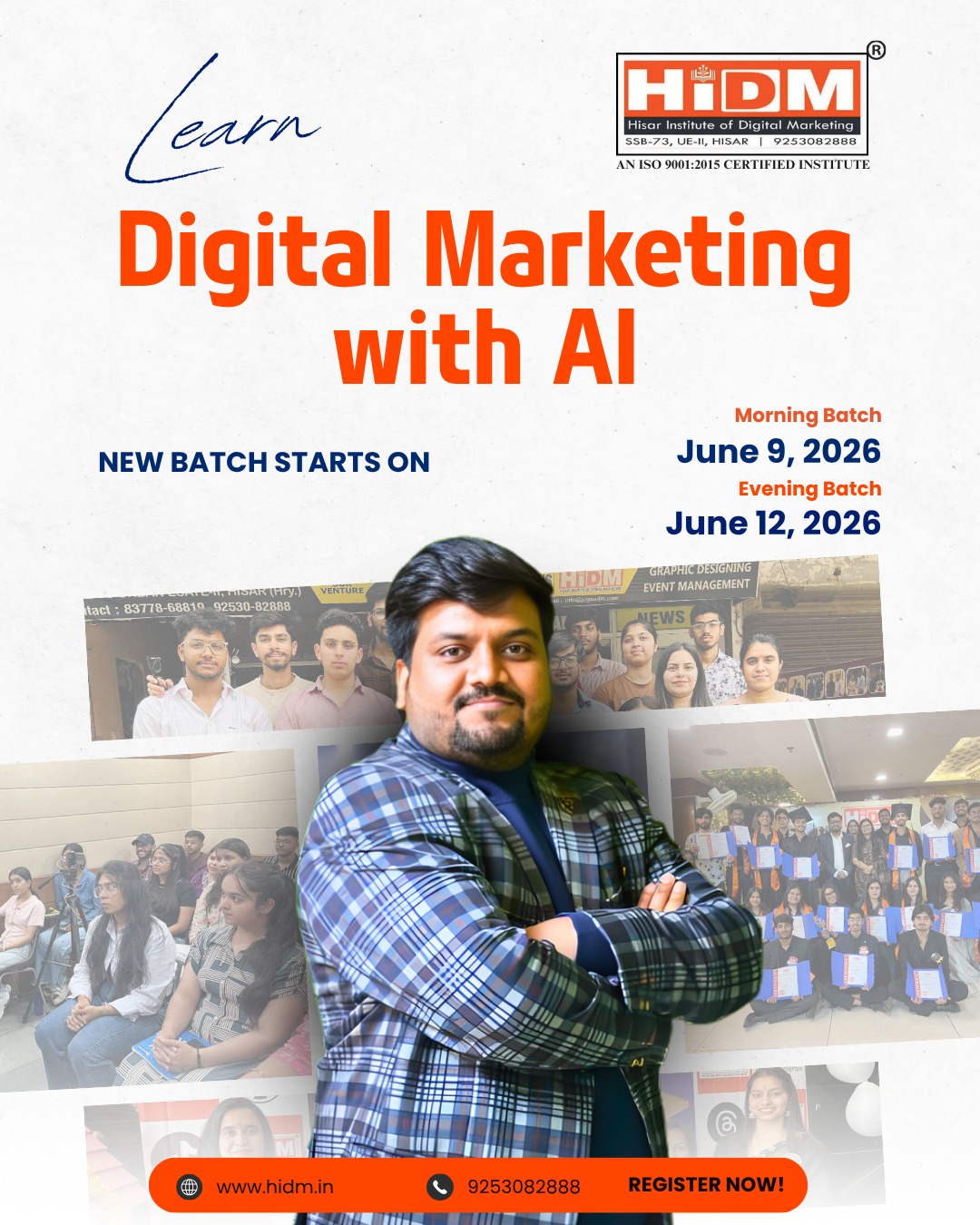 HIDM - Hisar Institute of Digital Marketing Facebook ad: Kickstart Your Digital Marketing Career with HiDM!