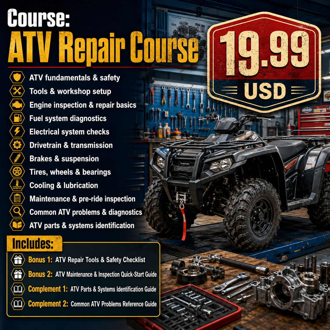 Ebooks Planet Facebook ad: Course Access, 19.99 USD (Lifetime Access)