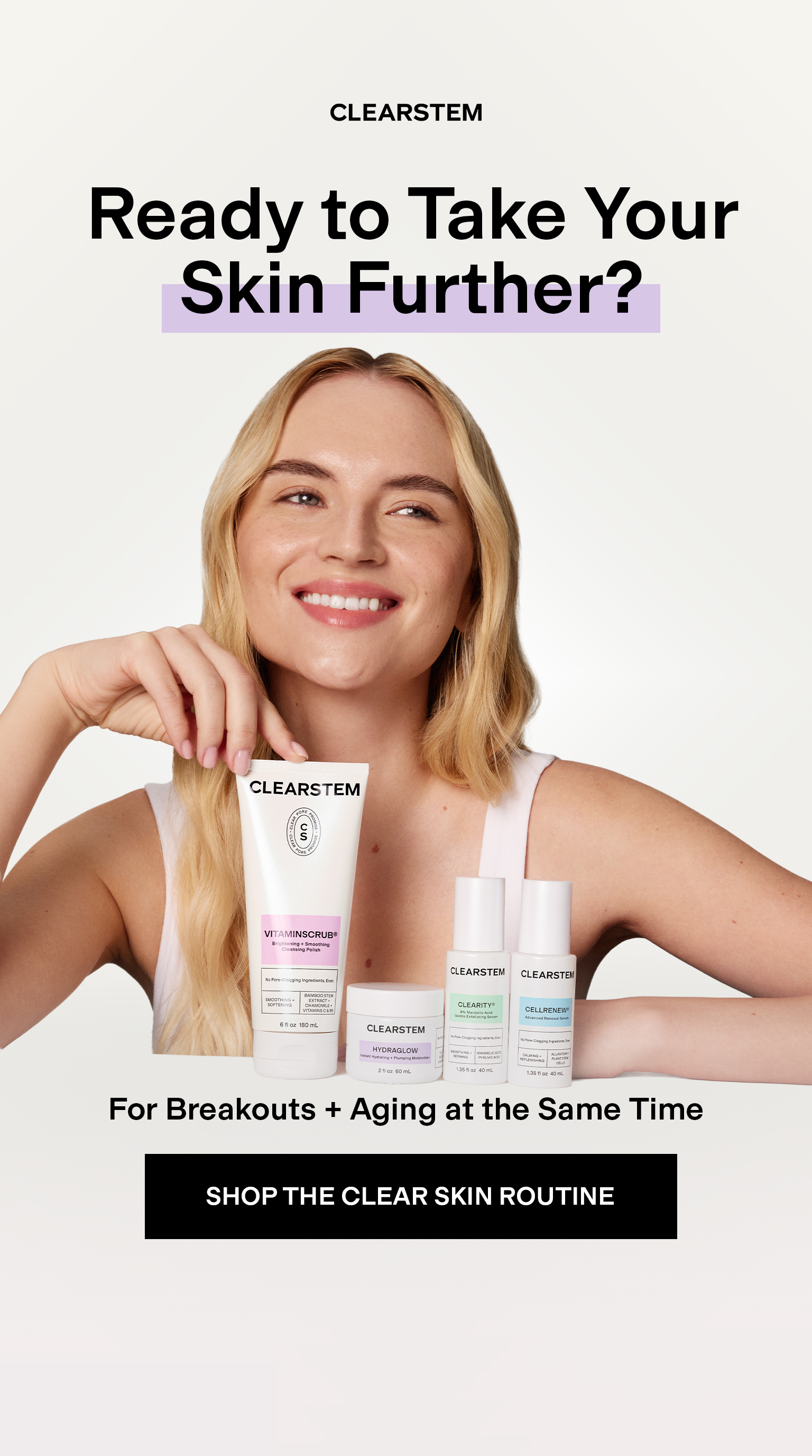 CLEARSTEM Skincare Facebook ad