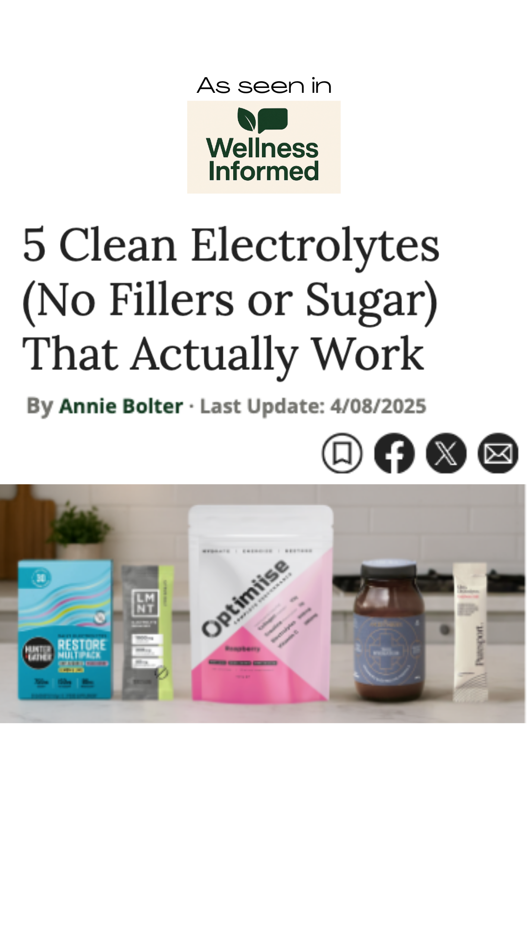 The Wellness Informed Facebook ad