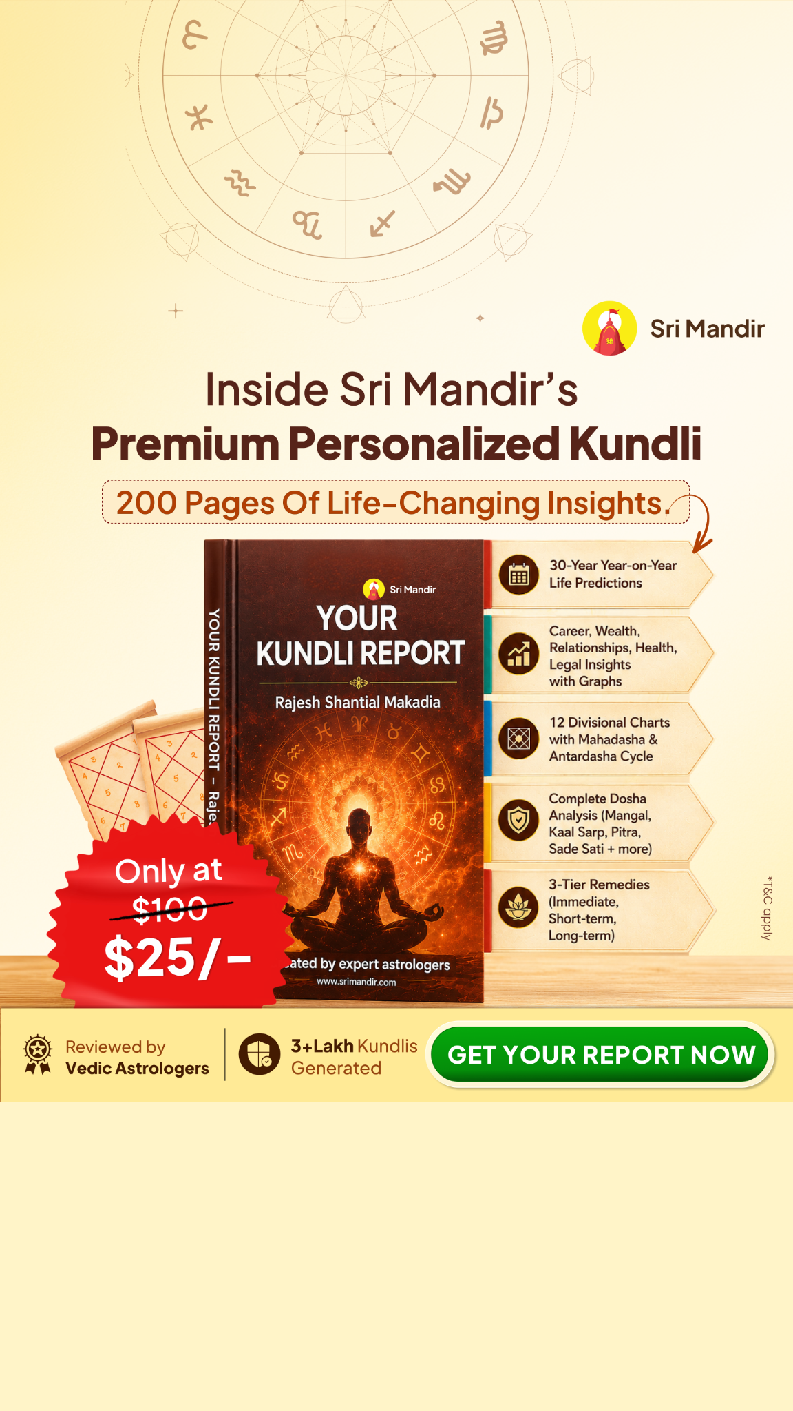 Kundli Guide by Sri Mandir Facebook ad