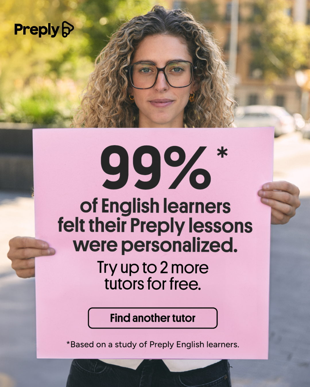 Preply Facebook ad