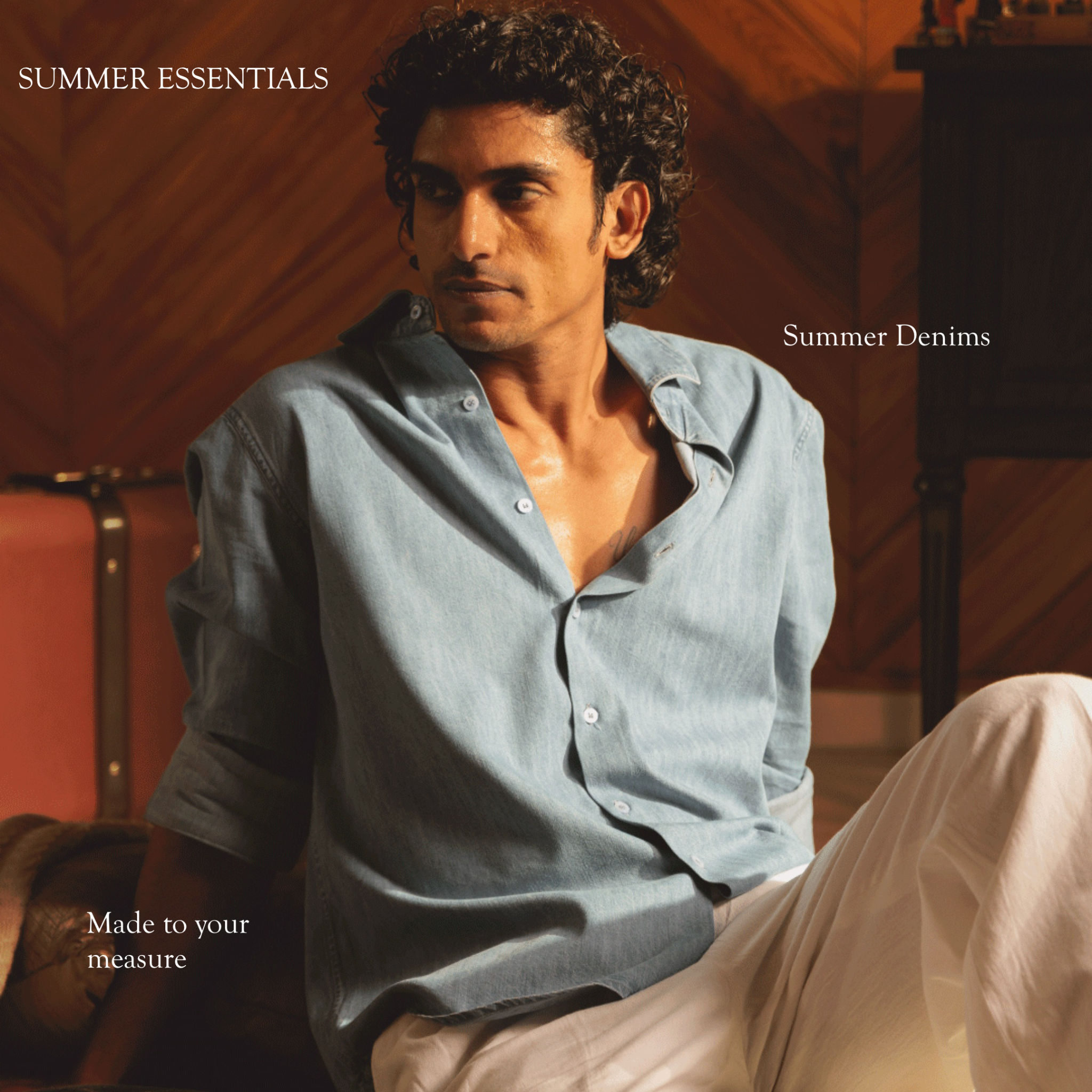 Mr. Fox Facebook ad: Summer denims. Tailored fits.