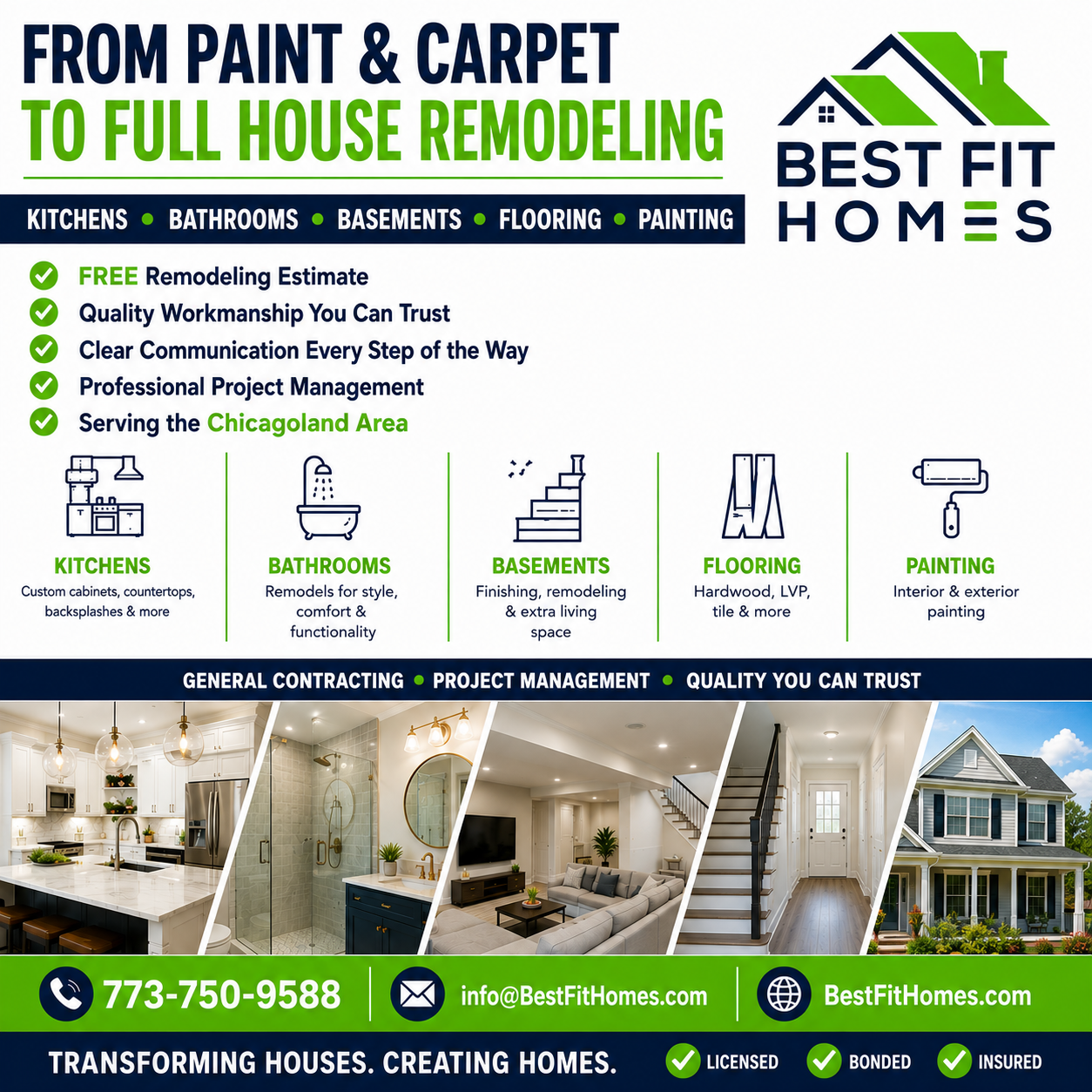 Best Fit Homes Facebook ad: Free Remodeling Estimate