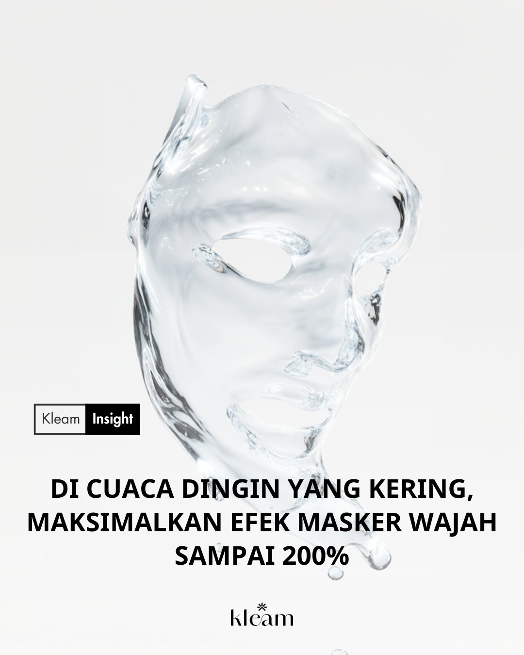 Kleam Clinic Indonesia Facebook ad: Pakai sheet mask cuma ditempel lalu dilepas?