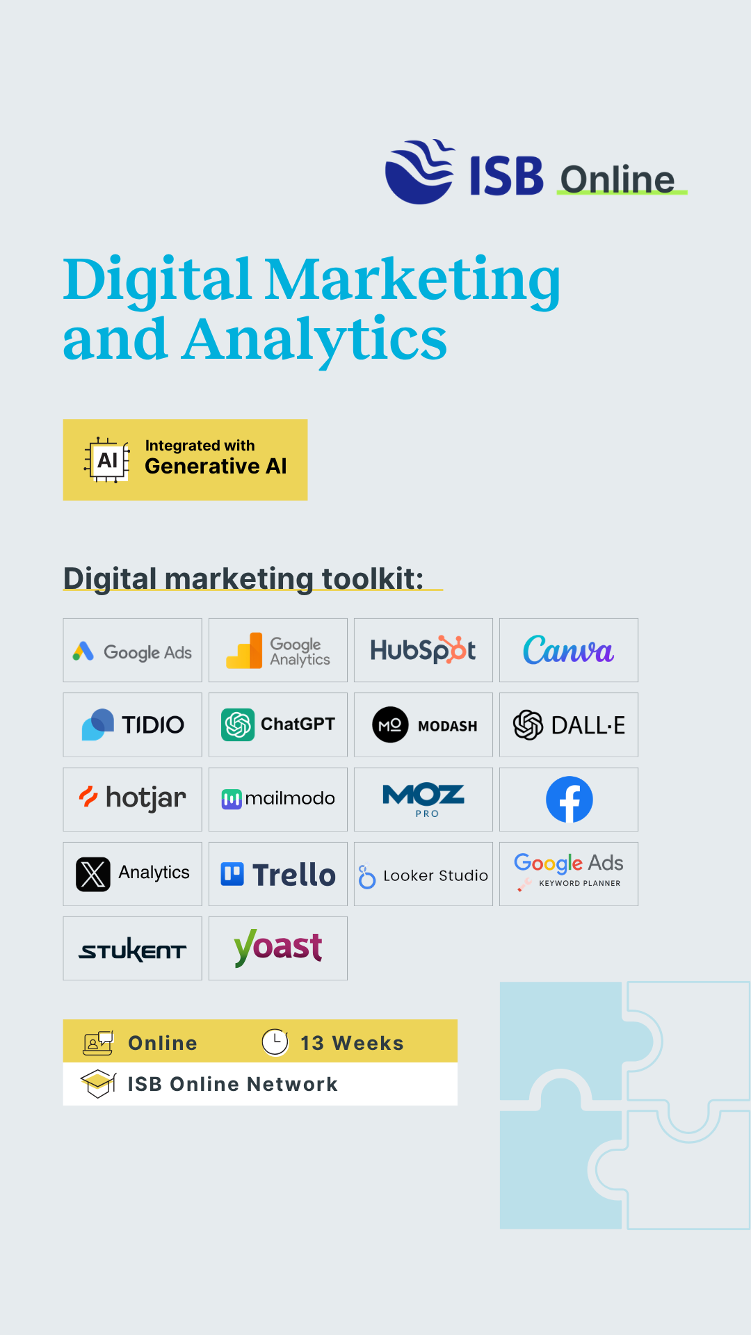 ISB Online's Digital Marketing and Analytics Facebook ad from Apr 4, 2026