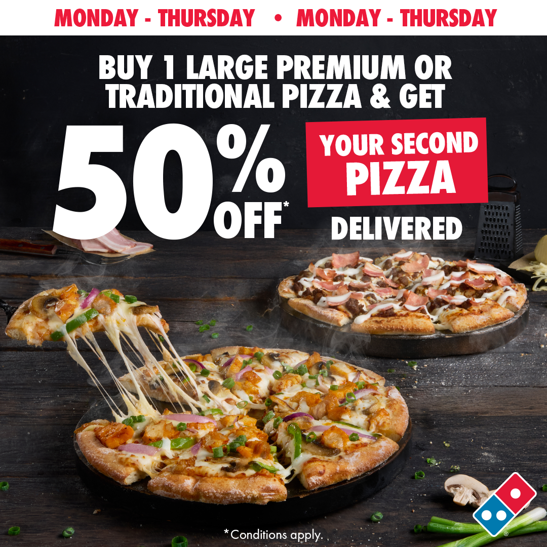 Domino's Pizza Caringbah Facebook ad: Buy 1 Large Premium or Traditional Pizza and…