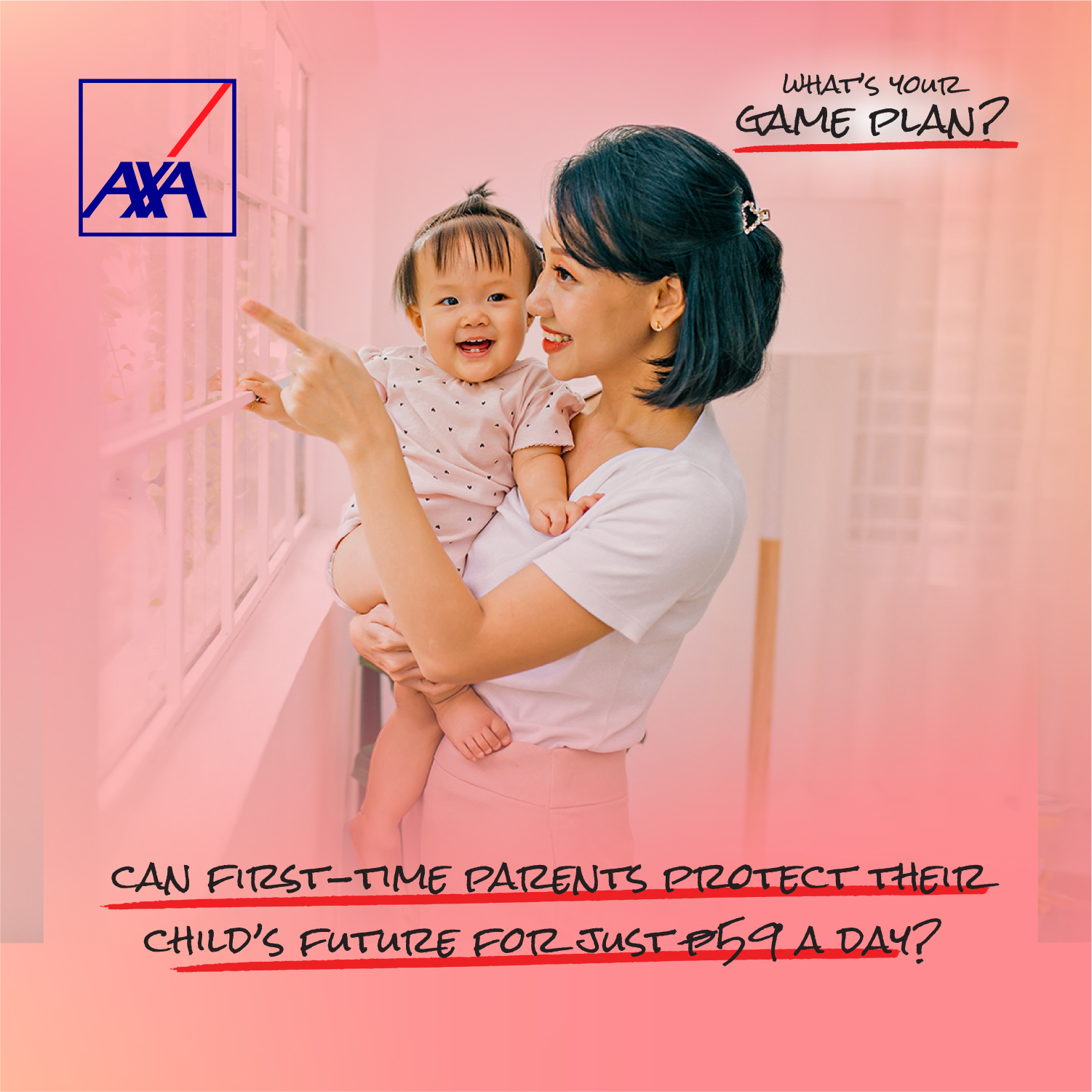AXA Philippines Facebook ad: Insurance for New Parents