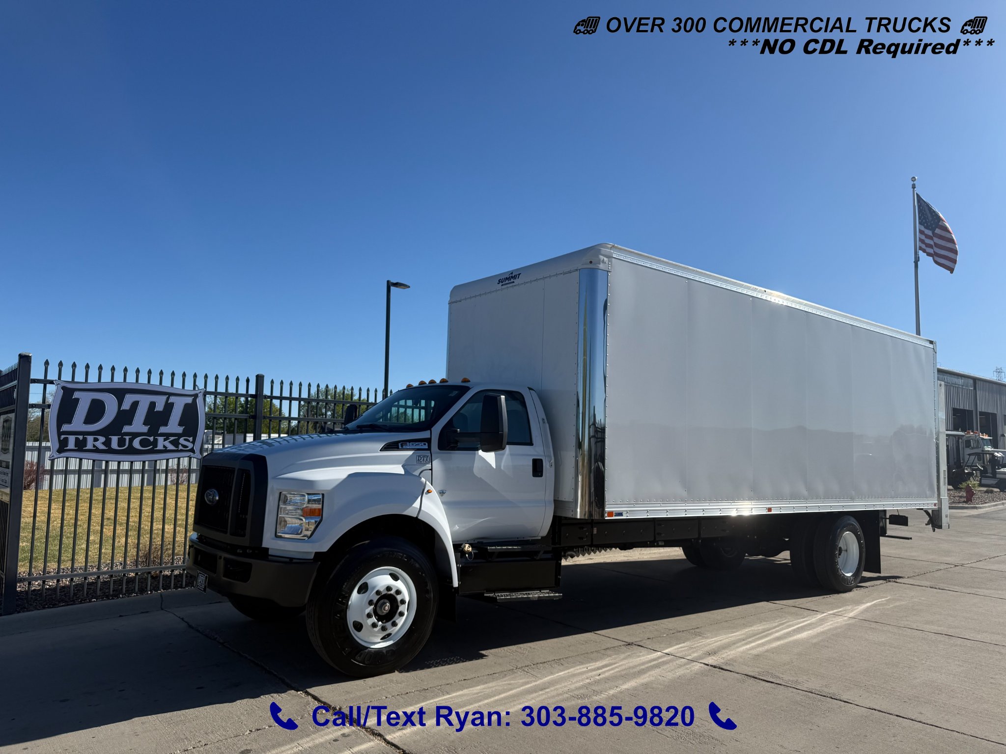 Ryan Setterington Facebook ad: 2026 Ford 26' L +5,500lbs Lift Gate With 1k miles **NO CDL**