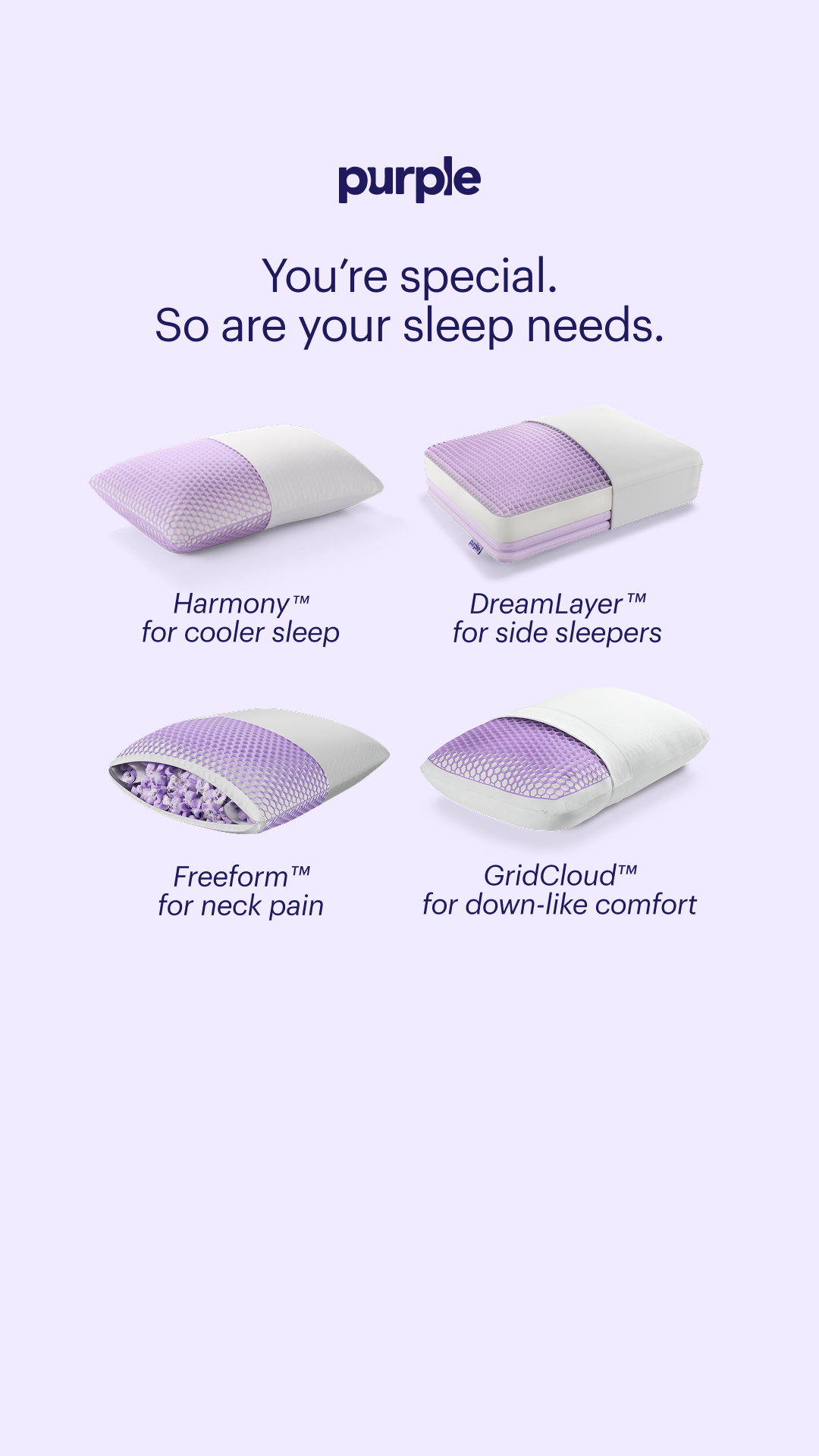 Purple Facebook ad