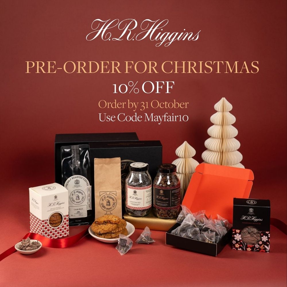 H.R.Higgins Facebook ad: Mayfair Coffee & Tea Gifts, 10% Off