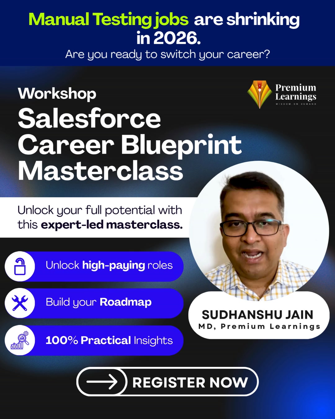 Premium Learning Systems Facebook ad: Launch Your Salesforce Career Today