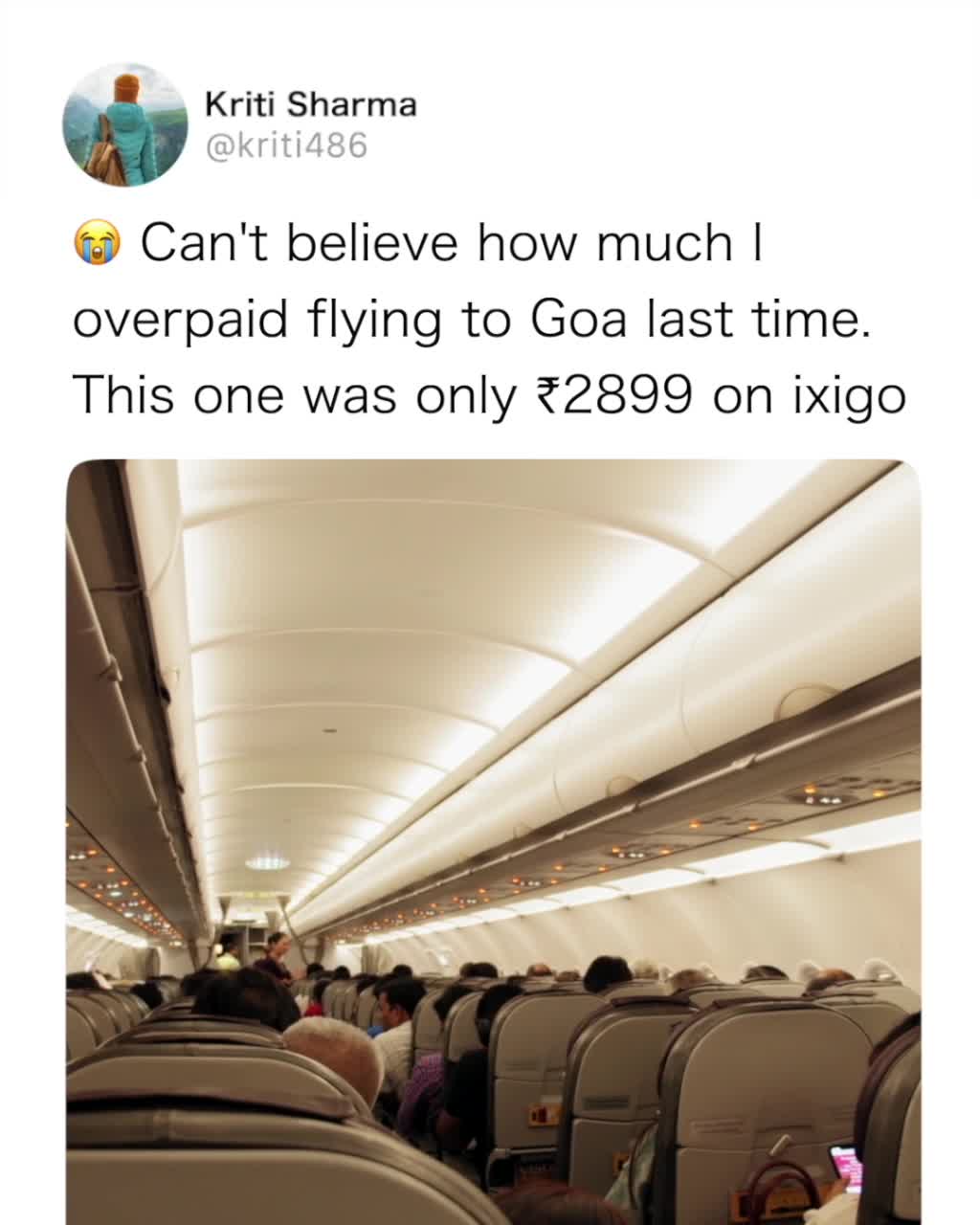 ixigo Facebook ad: Hurry! Book your Flight now