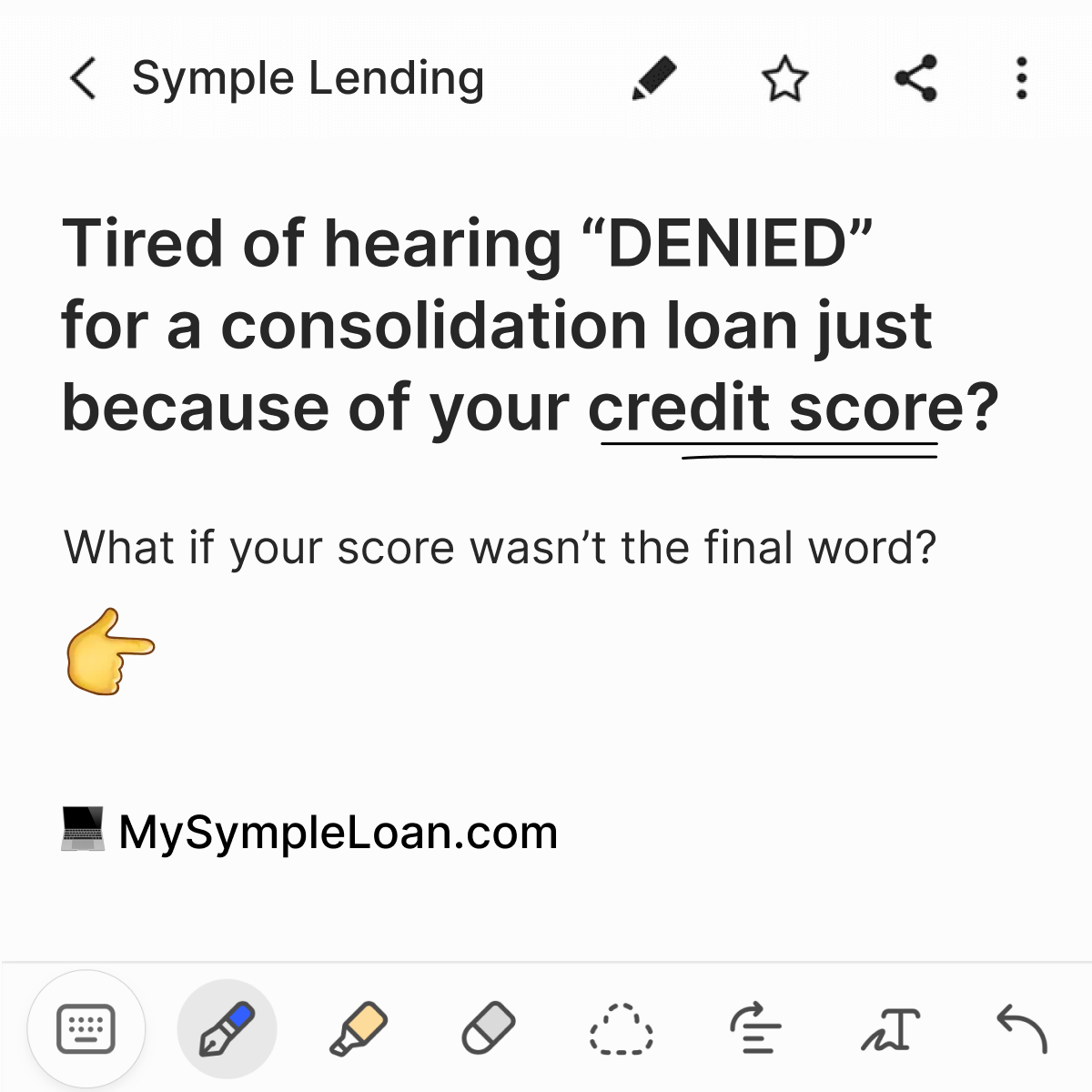 Symple Lending Facebook ad