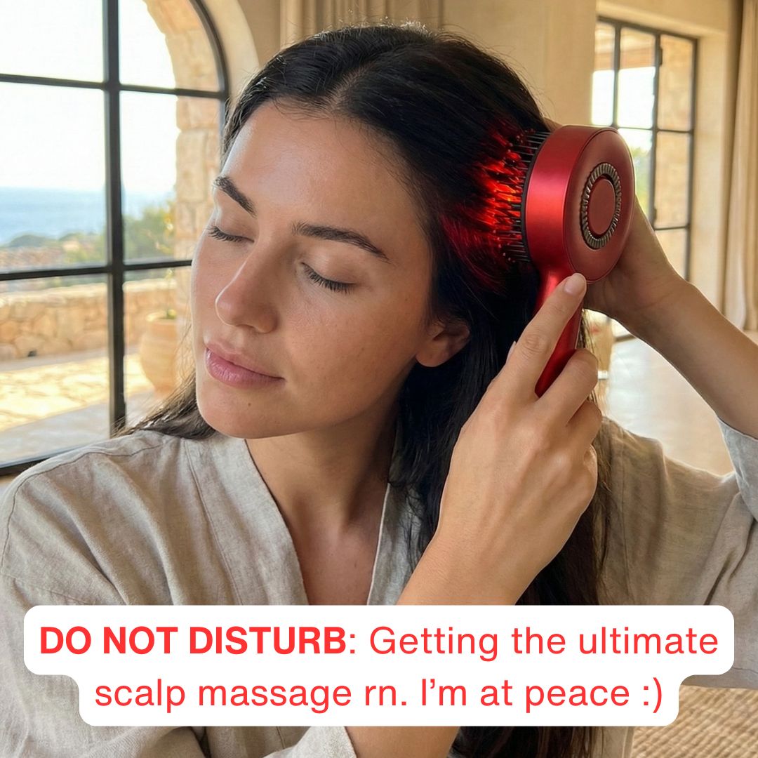 Restore Red Facebook ad: Your Scalp Needs Attention Not Aggressive Pressure