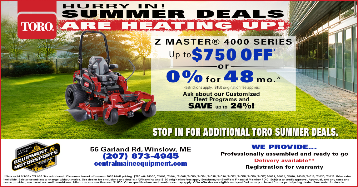 Central Maine Equipment & Motorsports Facebook ad from May 31, 2026