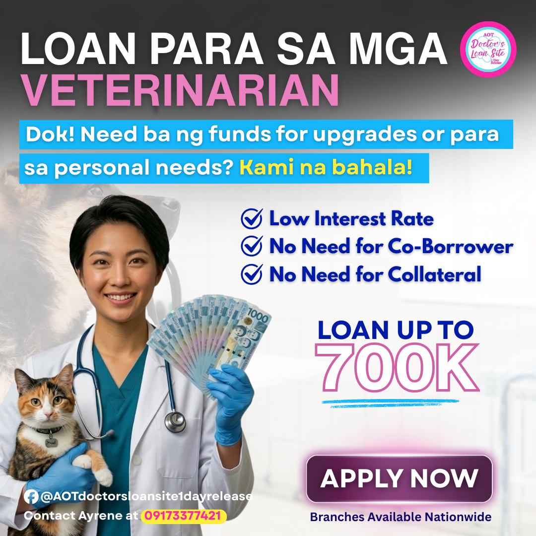 AOT Doctors Loan Site 1 Day Release Facebook ad: Fast Funds for Doctors, Up to ₱1M!