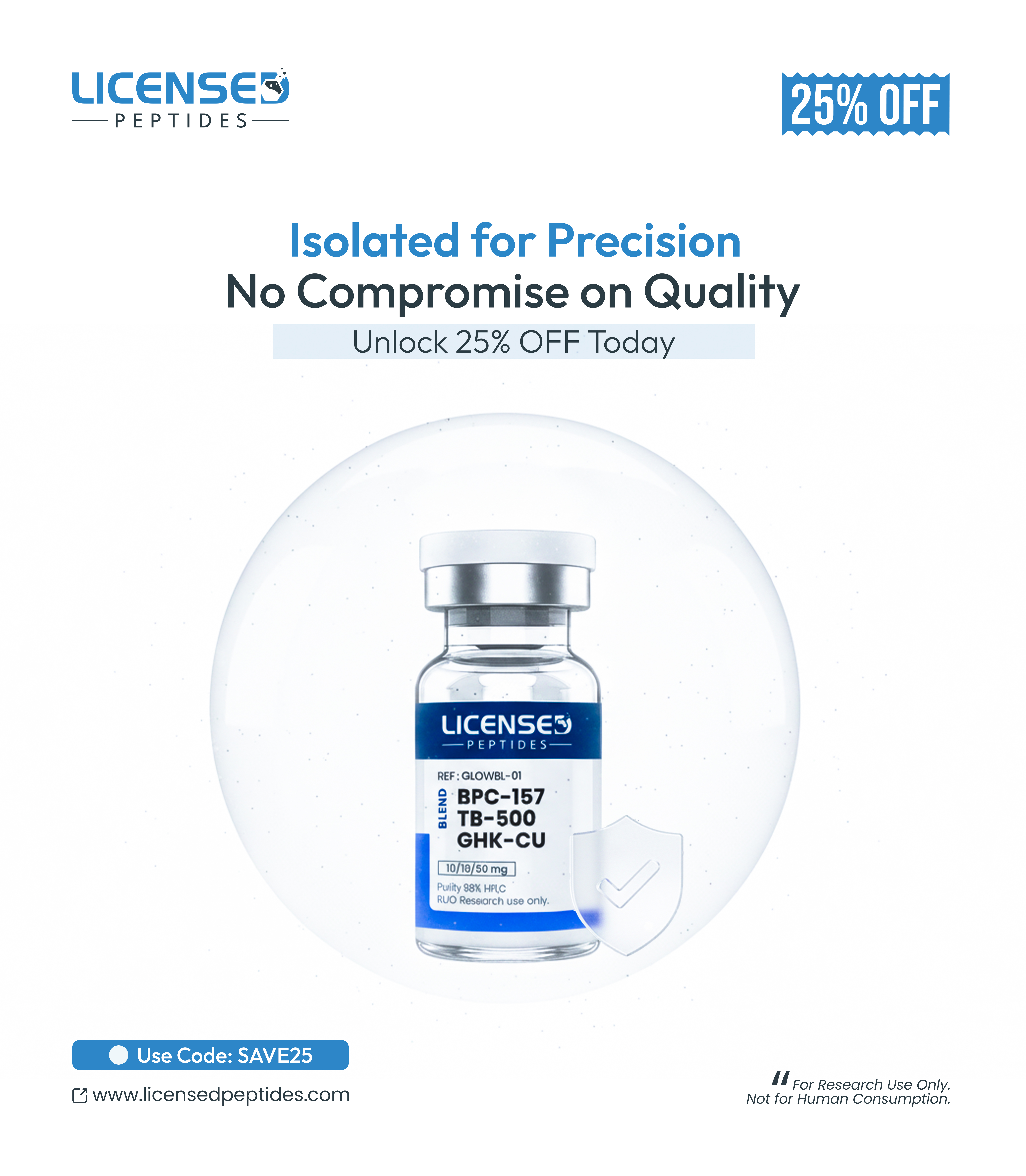 LicensedPeptides Facebook ad