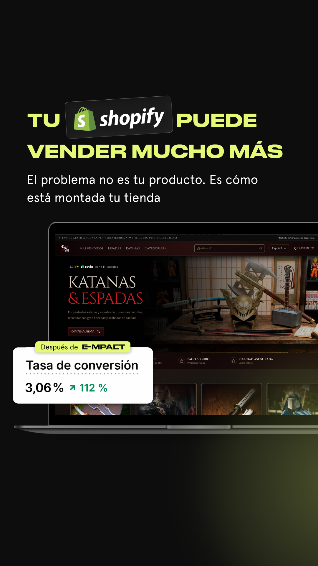 E-mpact.es Facebook ad: No es tu producto. Es tu tienda