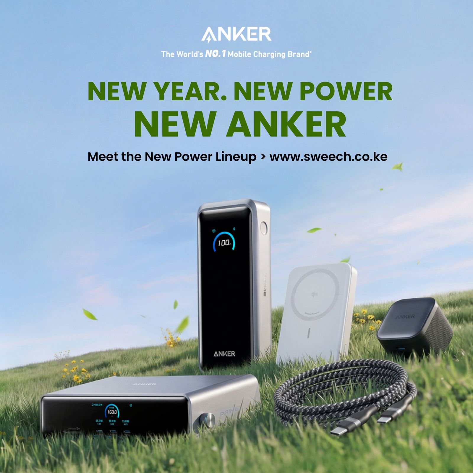 Sweech Facebook ad: Power up this year with Anker!