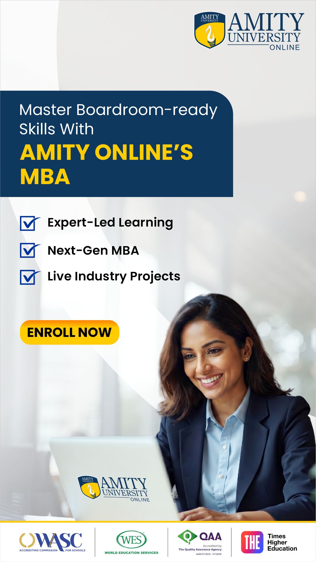 Amity Online Facebook ad