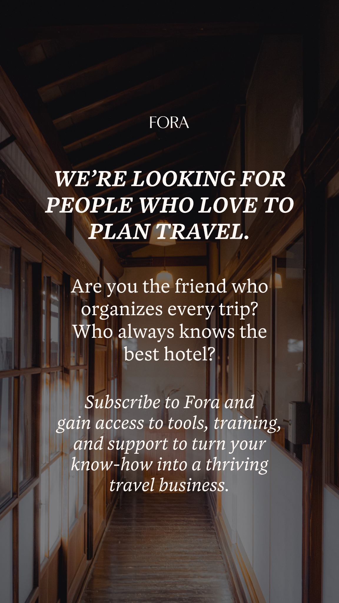 Fora Community Facebook ad