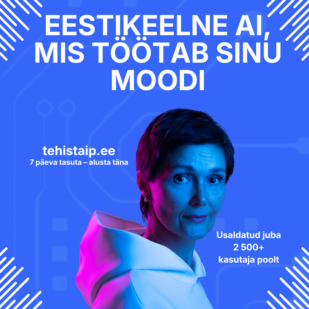 Tehistaip Facebook ad: Jätka meiega, 7 päeva tasuta