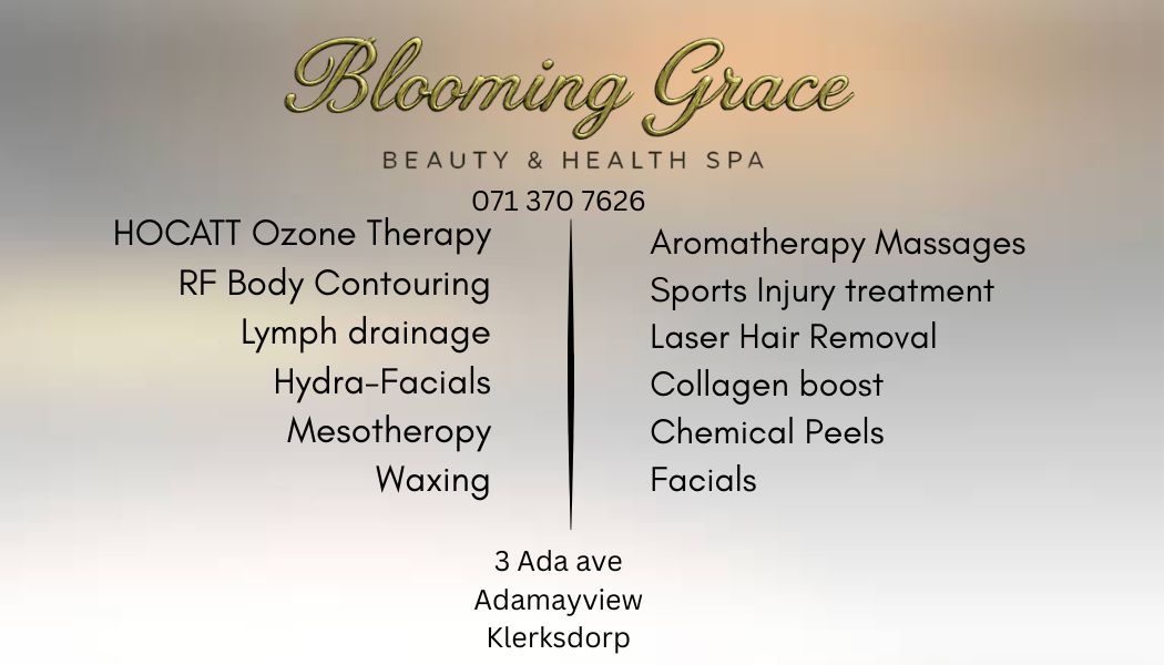 Blooming Grace Beauty Spa Facebook ad: Ultimate Face and Body Care.