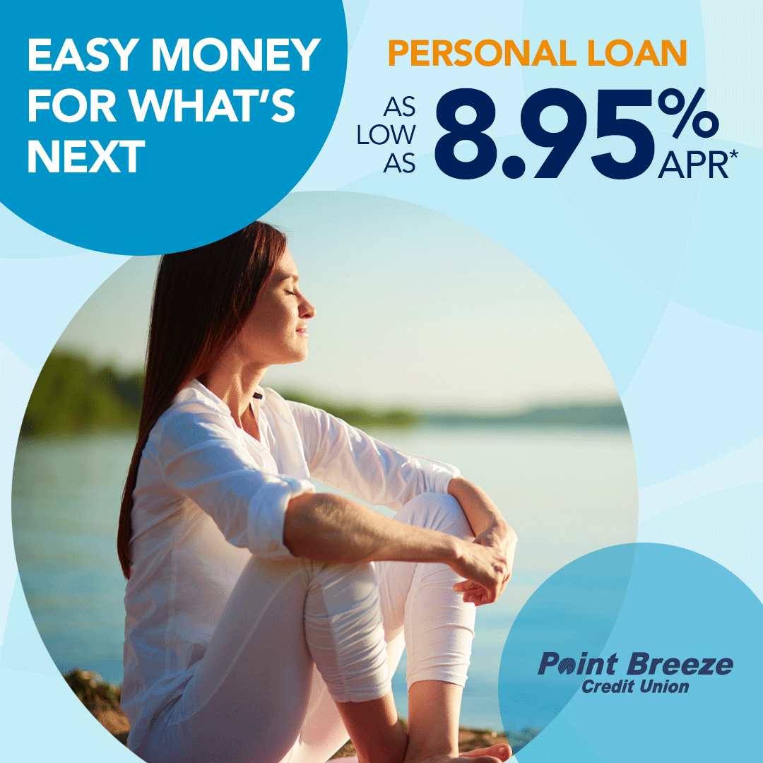 Point Breeze Credit Union Facebook ad: Fast, flexible personal loans to help you cover…