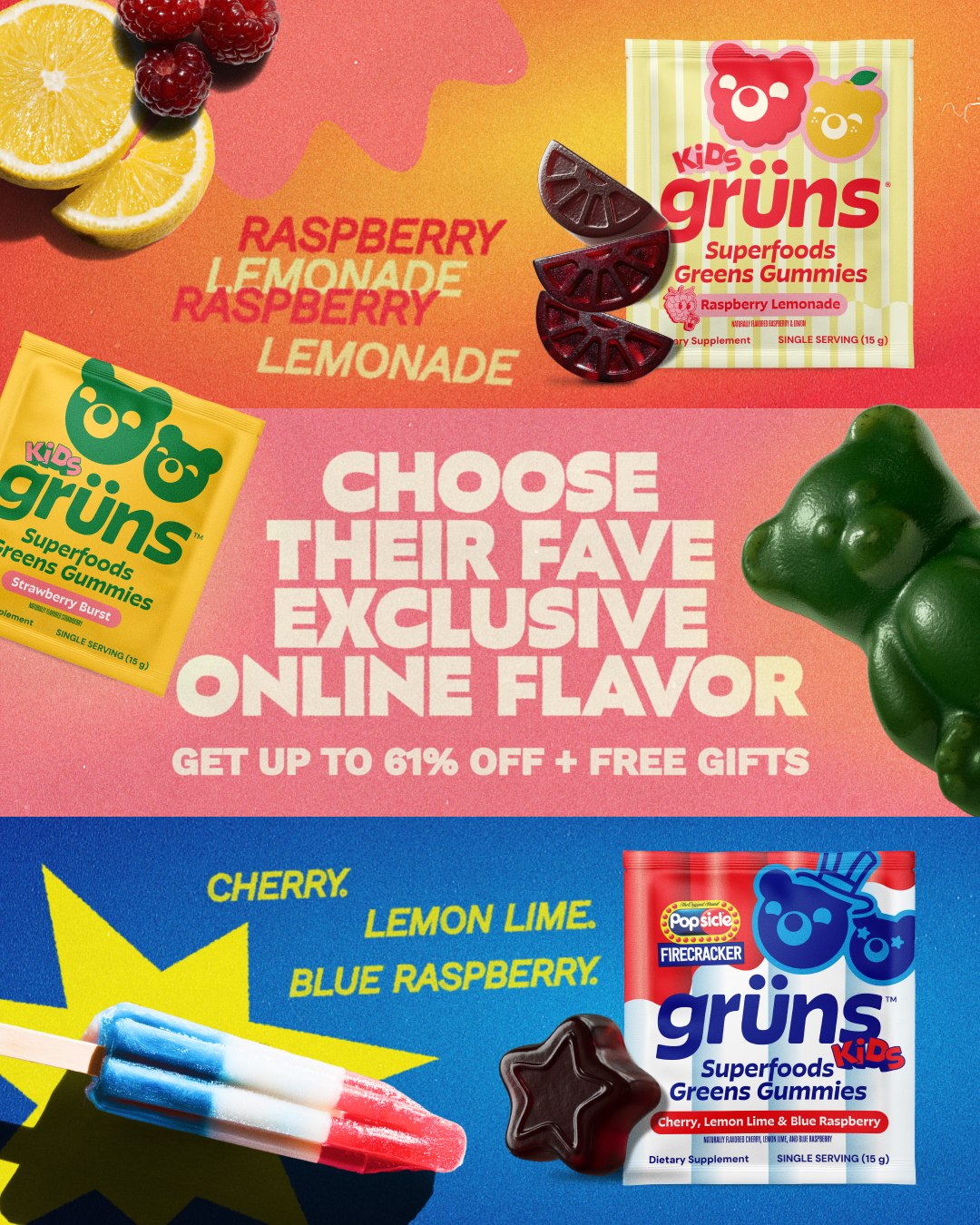 Grüns Kids Facebook ad