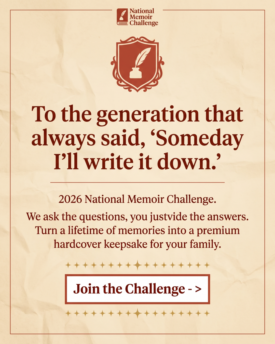 Memowrite Facebook ad