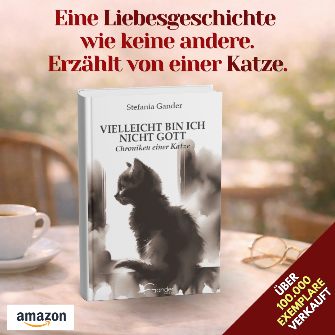 Gander Books Facebook ad: Vielleicht bin ich nicht Gott