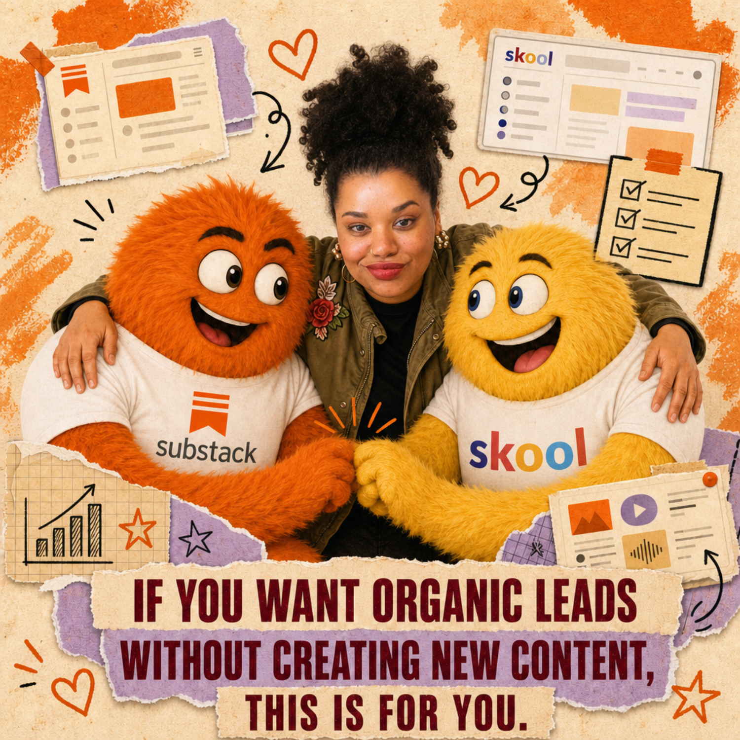 Adriana-Morena Personal Brand Designerin Facebook ad: Turn Content Into Traffic