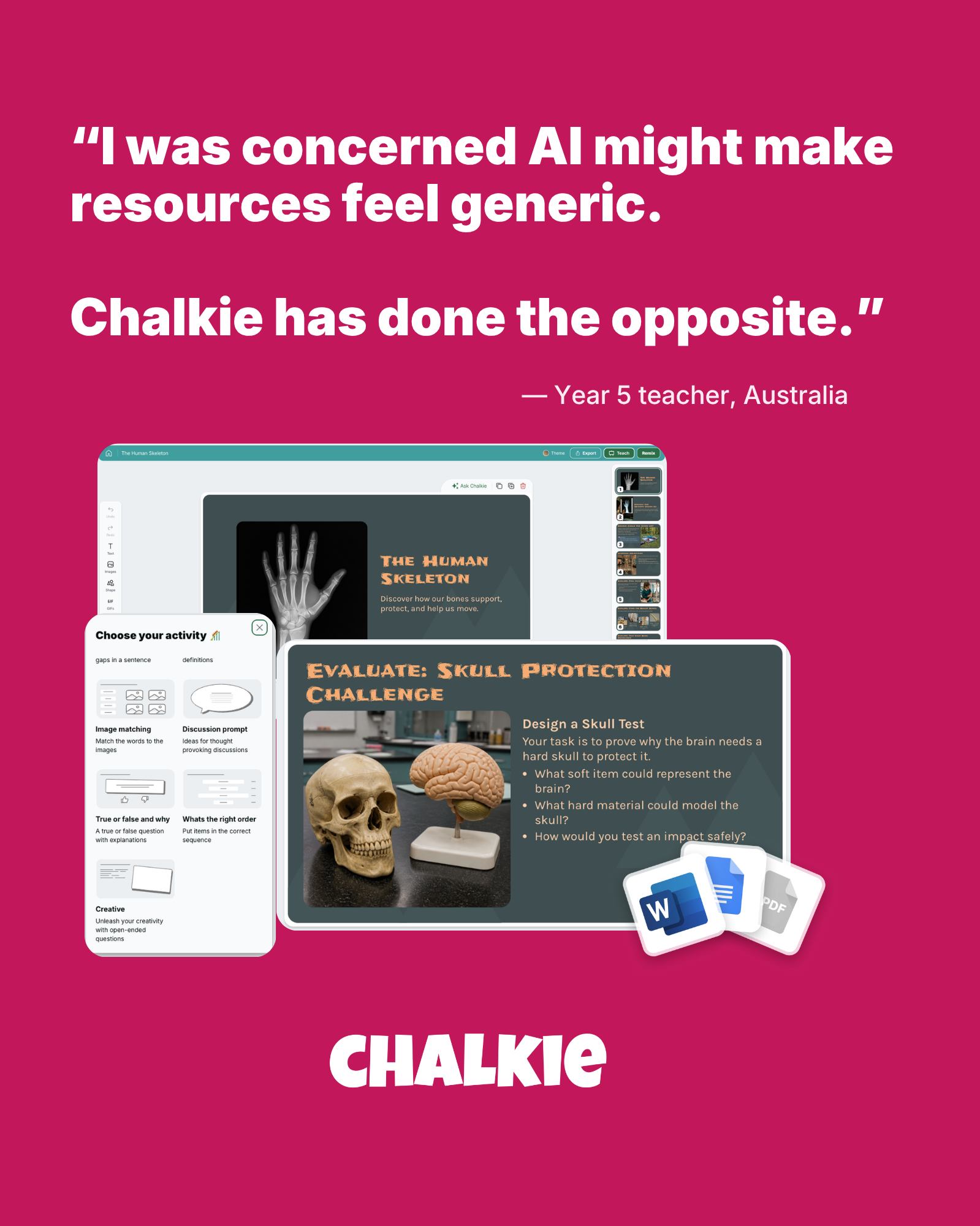 Chalkie AI Facebook ad