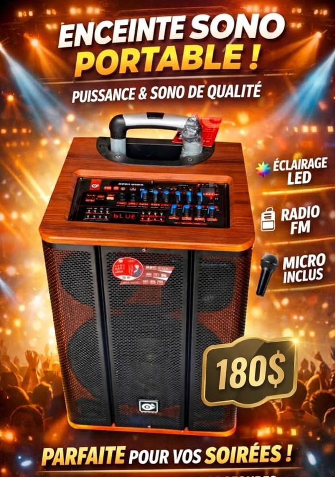 Ck boutique Facebook ad: Speaker rechargeable
